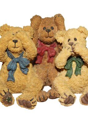 Boyds Bears Blink Hush Shush You Know the Drill Figurine #228420 Vintage